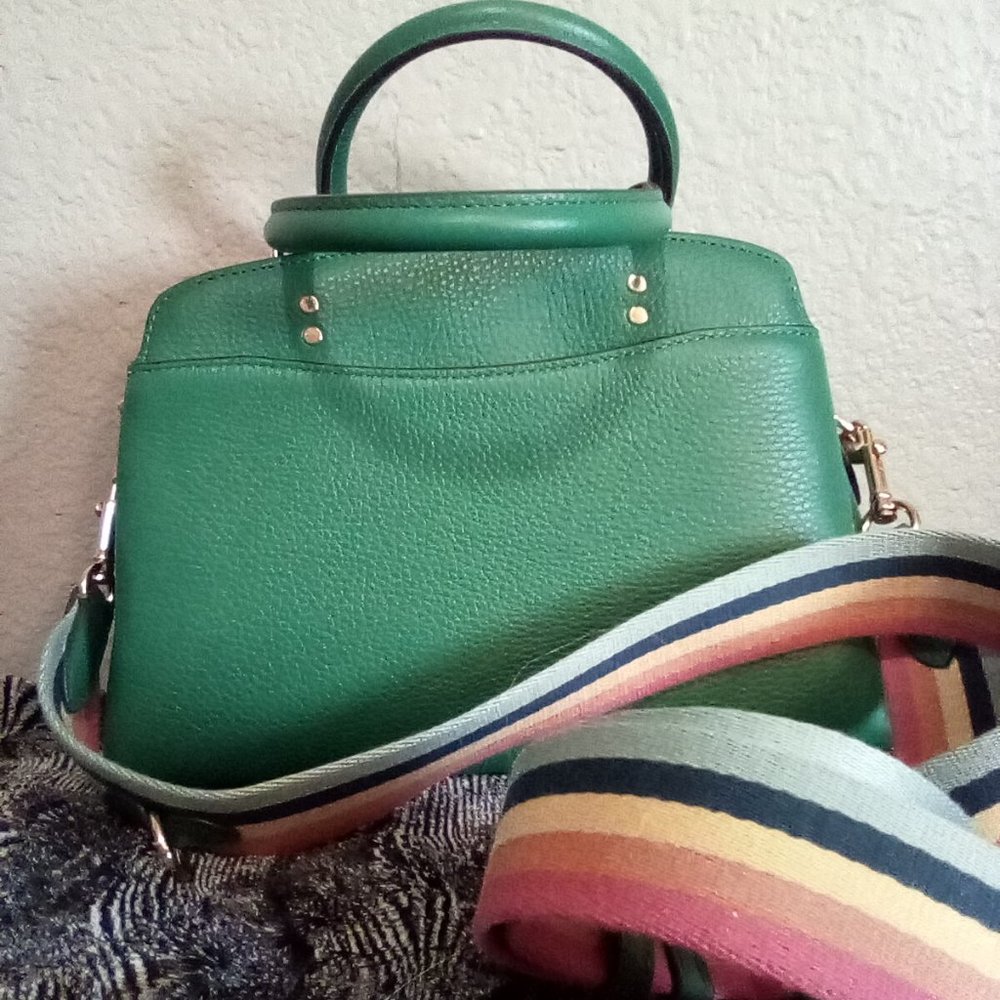 Coach Mini Lillie NWOT green diary embroidered handbag. Rainbow butterfly daisy - Picture 2 of 3